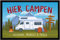 SpecialMe® Fußmatte Camping personalisiert mit Namen Geschenk für Wohnmobilbesitzer Familie rutschfest & waschbarr schwarz 60x40cm