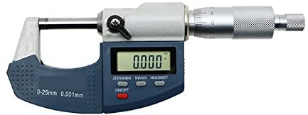 WANWEN Digimatic Bügelmessschraube Digitale Bügelmessschraube 0,001 mm 0–25 mm elektronisches Außenmikrometer mit Skalenlinien-Mikrometer-Messgerät Little Surprise