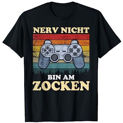 Zocken Tshirt Lustig Herren RPG Gaming Controller Zocker T-Shirt