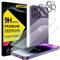 4youquality [4-in-1 Screen Protector for iPhone 14 Pro Max with Camera Lens Protector, Tempered Glass Film, 2-Pack Each, [LifetimeSupport][Impact-Resistant][Anti-Scratch][Ultra-Transparent]