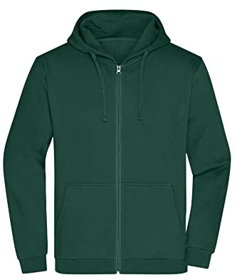 James & Nicholson Herren Basic Kapuzen-Sweatjacke - Klassische Sweatjacke mit Kapuze und Kordelzug