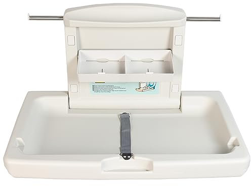 Concise Home Cambiador Bebe Mesa de Cuidado Infantil,Plegable,Para el Hogar y el Comercio,con Cinturón de Seguridad y Compartimento de Almacenamiento,Ahorra Espacio,Seguro y Estable (Blanco)