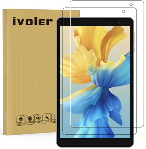 iVoler 2 Pezzi Vetro Temperato per Blackview Tab 5 / Blackview Tab 5 WiFi/Blackview Tab 5 Kids 8 Pollici, Pellicola Protettiva Protezione Schermo Anti Graffio, Durezza 9H, HD Chiaro, Senza Bolle