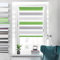 Doppelrollo Klemmfix ohne Bohren Rollos für Fenster ohne Bohren Grün-grau-weiß 100x150cm-Stoffbreite 96cm Klemmrollos Fenster Rollo innen ohne Bohren Lichtdurchlässig