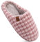 COFACE Pantofole da Uomo Invernali Plaid, Comoda Memory Foam Calde Scarpe da Casa in Lana con Suola Antiscivolo Taglia 42