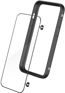 RHINOSHIELD RhinoBuff Kit Précision FPS Compatible avec [iPhone 14] | Coque Bumper Manette Gaming avec Protection d'écran matte, boutons avec technologie brevêté pour PUBG, ventilation optimale - Noir