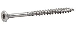 100 Vis bois 5 x 60 mm tête fraisée Torx Inox A2
