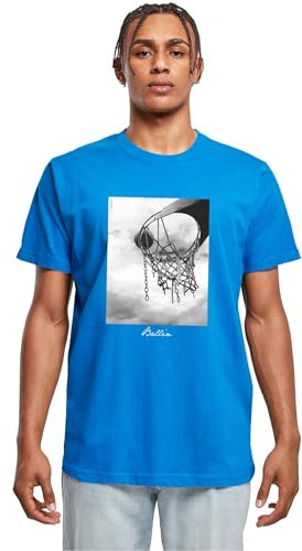 Mister Tee Herren T-Shirt Ballin 2.0 Tee, T-Shirt mit Fotoprint für Männer, Regular Fit, Streetwear, Cobalt Blue, XL