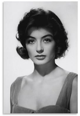 PURRCOCO Poster auf Leinwand mit französischen Schauspielerinnen aus dem 21. Jahrhundert, Anouk Aimée, Wandkunst, Bilddrucke, hängende Foto-Dekoration, Heimposter, Kunstwerke, 20 x 30 cm