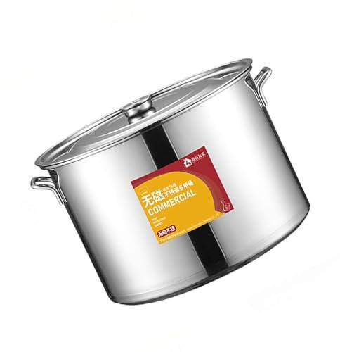 Olla De Cocina - Olla para Sopa - Stock Olla, Olla De Almacenamiento De 13-40L, Olla De Sopa De Acero Inoxidable 304 Gruesa Comercial/doméstica De Catering con Tapa, para Estufa De Gas (Size : 40L)