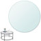 Glasplatte Rund Tischplatte Wetterfest Gehärtetes Glas, Glasplatte for Weinfass, for Esstisch 36 50 60 70 80 100cm, Tempered Glass DIY Table, Outdoor Glastisch Einfach Zu Säubern(58CM(23INCH))