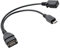 BRITECO Adaptador USB 2 en 1 divisor de cable de alimentación, adaptador USB compatible con Media Sticks y Box, compatible con Fire Stick, Roku y más, soporta transferencia de datos y carga