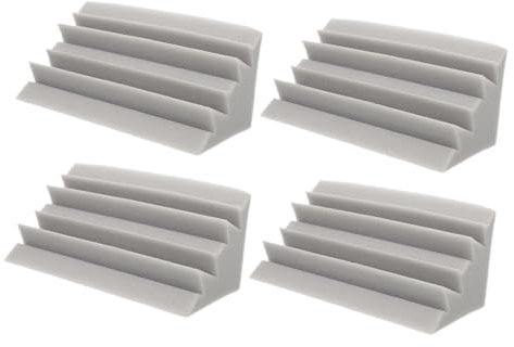 Toyvian 16 Pièces Isolation Des Murs Panneau Acoustique Mural Panneau De Son Basse Panneau Insonorisant Diffuseur Sonore Coin En Mousse Acoustique Bass Traps Coin Mousse Light Grey Éponge