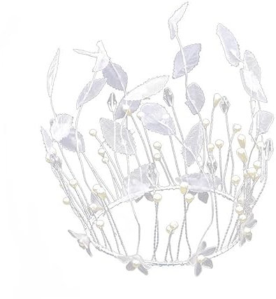 Baluue Heu Kuchen Topper Blatt Crown Kuchen Schmuck Quasten Backen Ornament Weiß 1pc