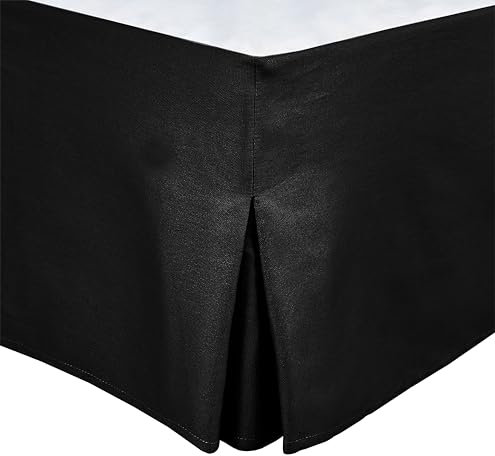 Tour DE LIT Cache SOMMIER 180 X 200 CM + 30 CM Noir