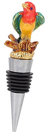 CRILSTYLEO Weinflaschenverschlüsse Mit Vogelmotiv Metall-keramik-verschlüsse Flaschenverschlüsse Einfach Zu Benutzen Luftdicht Langlebig