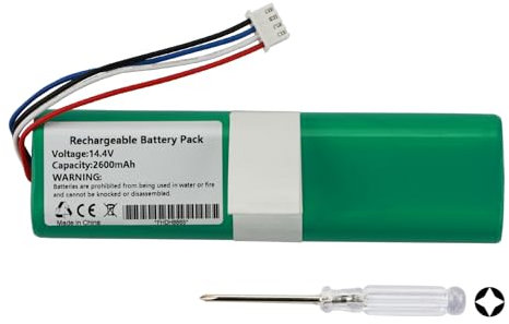 K KYUER 2600mAh Robot Aspirador Batería para Xiaomi Mijia 2C STYTJ03ZHM for Xiaomi Mi Robot Vacuum Mop 2 Robot Vacuum Cleaner PN: P2051-4S1P-ZM with Tools 14.4V