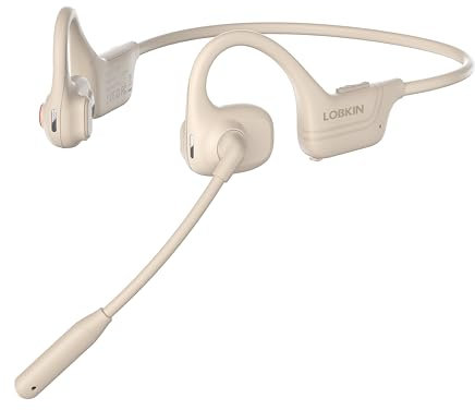 LOBKIN Kopfhörer Bluetooth Headset mit Mikrofon, Open Ear Kopfhörer Bluetooth 5.3 Luftleitungskopfhörer kabelloses mit Geräuschunterdrückung Mikrofon, Wireless Headset