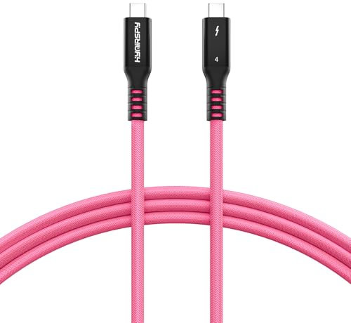 Cable Thunderbolt 4 de 40 Gbps [certificado Intel] Cable USB C a USB C de 3.3 pies, cable de carga de 240 W (5 A), cable trenzado tipo C compatible con pantalla dual 8K/4K, USB4, SSD, eGPU, Mac Studio