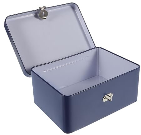 Scatola di latta con serratura per gioielli, documenti e ricordi di nozze, contenitore in latta con lucchetto per caramelle e scatola portaoggetti