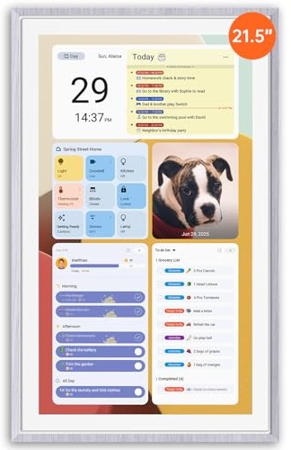 Apolosign 21.5 Smart Digital Family Wall Planner - WiFi Touchscreen Calendar with Chore Chart, Meal Planner & Shopping List - Syncs with Google, iCloud, Outlook - No Subscription Fees