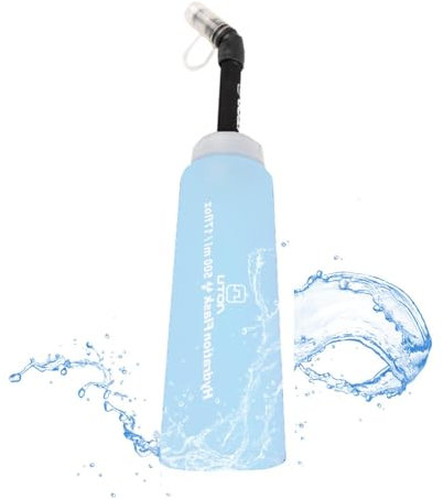 Générique Gourde De Sport 500ml | Bouteille Souple Antifuite Légère | Idéale Pour Le Camping, Cyclisme, Fitness, Gym & Activités Extérieures | Bouteille D'Eau Réutilisable Facile À Transporter
