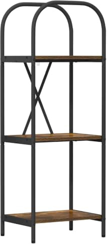 vidaXL Modern Freestanding Shelf for Living Room, Wooden Shelves, Rectangular Bookcase, Storage Decoration, Book Organizer for Home, Library