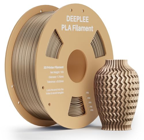 DEEPLEE Metallic PLA Filament Gold 1KG | Metallic 3D Drucker Filament 1.75mm, Multicolor Filament PLA, Maßgenauigkeit +/- 0.02mm