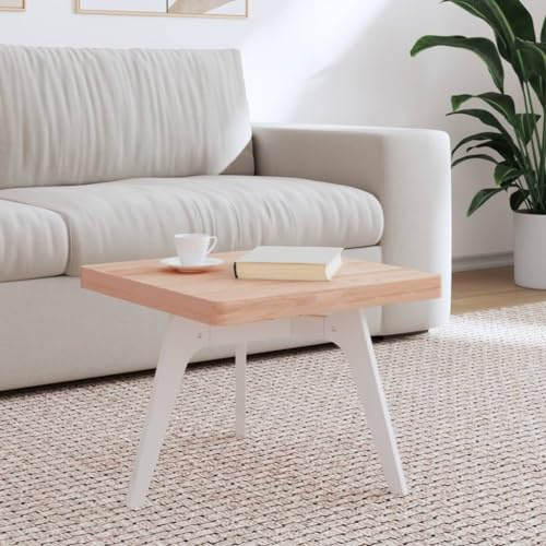 Owoxanthellate Tischplatte 50x50 cm Quadratisch Massivholz Buche 4 cm Stärke Modernes Design Robust und Langlebig als Couchtischplatte Multifunktionsplatte für Living Room Bedroom Büro