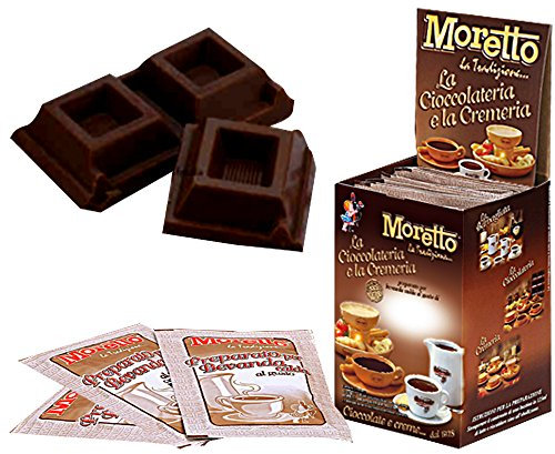 MORETTO preparato in polvere per cioccolata calda in tazza - gusto CIOCCOLATO EXTRA FONDENTE - 1 scatola con 12 bustine