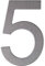 Lettera e Numero civico in acciaio inox opaco, adesivo, altezza 76 mm, numero civico design… (5)