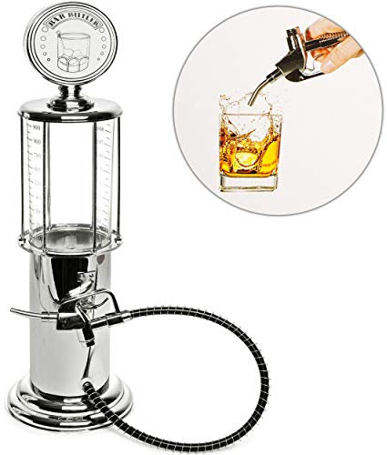 alles-meine.de GmbH großer Getränkespender - Zapfsäule - 1 Liter - mit Ständer - Schlauch & Zapfventil - als Zapfhahn & Deckel/Saftkanne/Zapfhahnflasche/Tanksäule/Glas Ha..