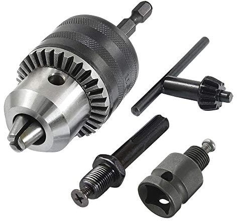 Gasea 1.5-13mm Quick Change Drill Chuck Adapter Kit for Hammer Converter Conversion Tool, Including 1/4-Inch Hex Shank, SDS-Plus Shank and 1/2-Inch Socket Square Female Adapter