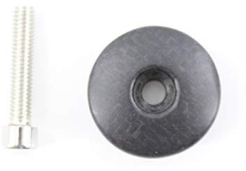 LERT Fahrrad Headset Kohlefaser obere Kappe mit Schrauben 3K Vollcarbon Fahrrad Stengel Cover (Matt)