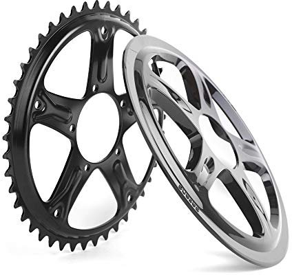 BAFANG Kettenblatt mit Kunststoffschutz BBS 44T / 46T / 48T / 52T Ebike Mittelmotor Kettenrad für BBS01 / 02 BBSHD 42T / 44T Mittelantrieb (BBS 52T)