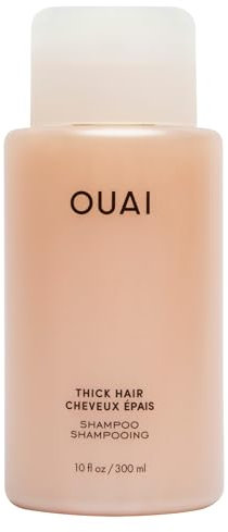 OUAI Dickes Shampoo gegen krauses Haar und nährt trockenes, dickes Haar mit stärkendem Keratin, Marshmallow-Wurzel, Sheabutter und Avocado-Öl Frei von Parabenen, Sulfaten und Phthalaten 284 ml