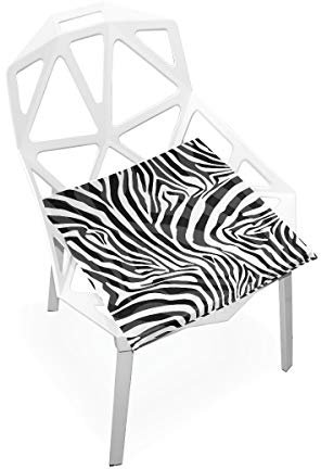 linomo Tier Zebra Druck Memory Foam Stuhlkissen Sitzkissen für Kinder, 40 x 40 cm