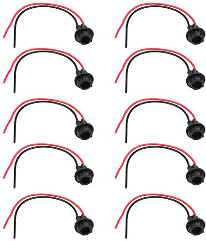 KIMISS 10-teilige Auto-T10-Fassung, LED-Lampenfassung F10-Sockelanschluss LED-Lampenkeil-Lichtbasis-Adapter