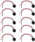 KIMISS 10-teilige Auto-T10-Fassung, LED-Lampenfassung F10-Sockelanschluss LED-Lampenkeil-Lichtbasis-Adapter
