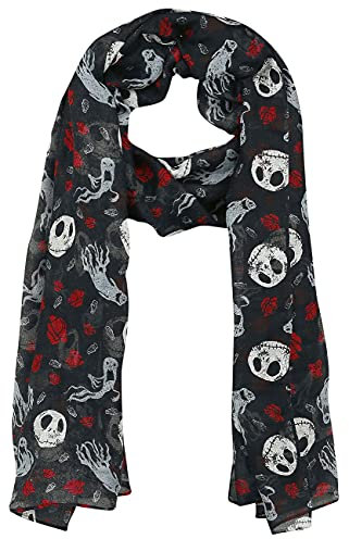 The Nightmare Before Christmas L'Étrange Noël De Monsieur Jack Jack Skellington - Fantômes & Roses Femme Foulard multicolore