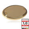 Edel Design Ovales großes Messing Schild - Türschild - Länge 11,1 cm, Breite 7,3 cm, Höhe 0,5 cm mit individueller Gravur