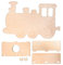 Rayher Holzbausatz Lampe Kleiner Zug, FSC Mix Credit, natur, 29x18,3x7,5cm, Set 6-teilig, Kinderlampe, 62988505