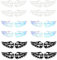 FINGERINSPIRE 12er Set Autoscheibenaufkleber 25x7 cm Engelsflügel Aufkleber(3 Farben) Wasserdichte Aufkleber Geschnitzte hohle Aufkleber für Laptop Helm Auto Fenster Stoßstange