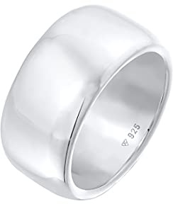 Elli Ring Damen Bandring Breit Schlicht Trend 925 Silber