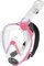 Cressi Baron Full Face Mask, Vollgesichtsmaske zum Anti-Fog-Schnorcheln, Komfortgesicht, Auslassventil und trockenes Mundstück, erhältlich für Erwachsene und Kinder, Transparent/Rosa, S/M