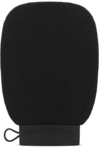 Valitic Exfoliating Glove for Body Scrub,Body Scrubber Exfoliator Mitt for Use at Shower or Bath,Exfoliating Body & Face Dead Skin Remover,Korean Style Exfoliating Women & Men Washcloth -Single Black
