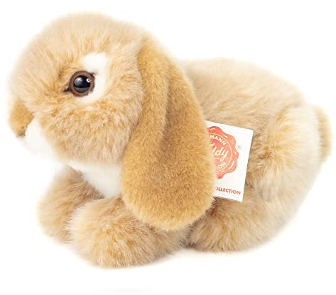Teddy Hermann 93727 Widderkaninchen beige 18 cm, Kuscheltier mit idealem Recyclinganteil (Füllmaterial)