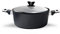 Olla de cocina Cazuela de aluminio antiadherente Adecuado para todas las encimeras de cocina, incluida la inducción de 28 cm (11 pulgadas), sartén negra