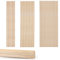 150 Pcs 12 Bâton Rectangulaire en Bois Dur Naturel, Goujons Carrés pour Maquette, Fabrication de Décorations Artisanales, 3 Tailles