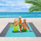 XIANGUO Outdoor Camping wasserdichte Gezeitenmatte Faltbare Rasen Strand Decke Picknick Decke Zelt Matte (Seeblau, 200 * 210)
